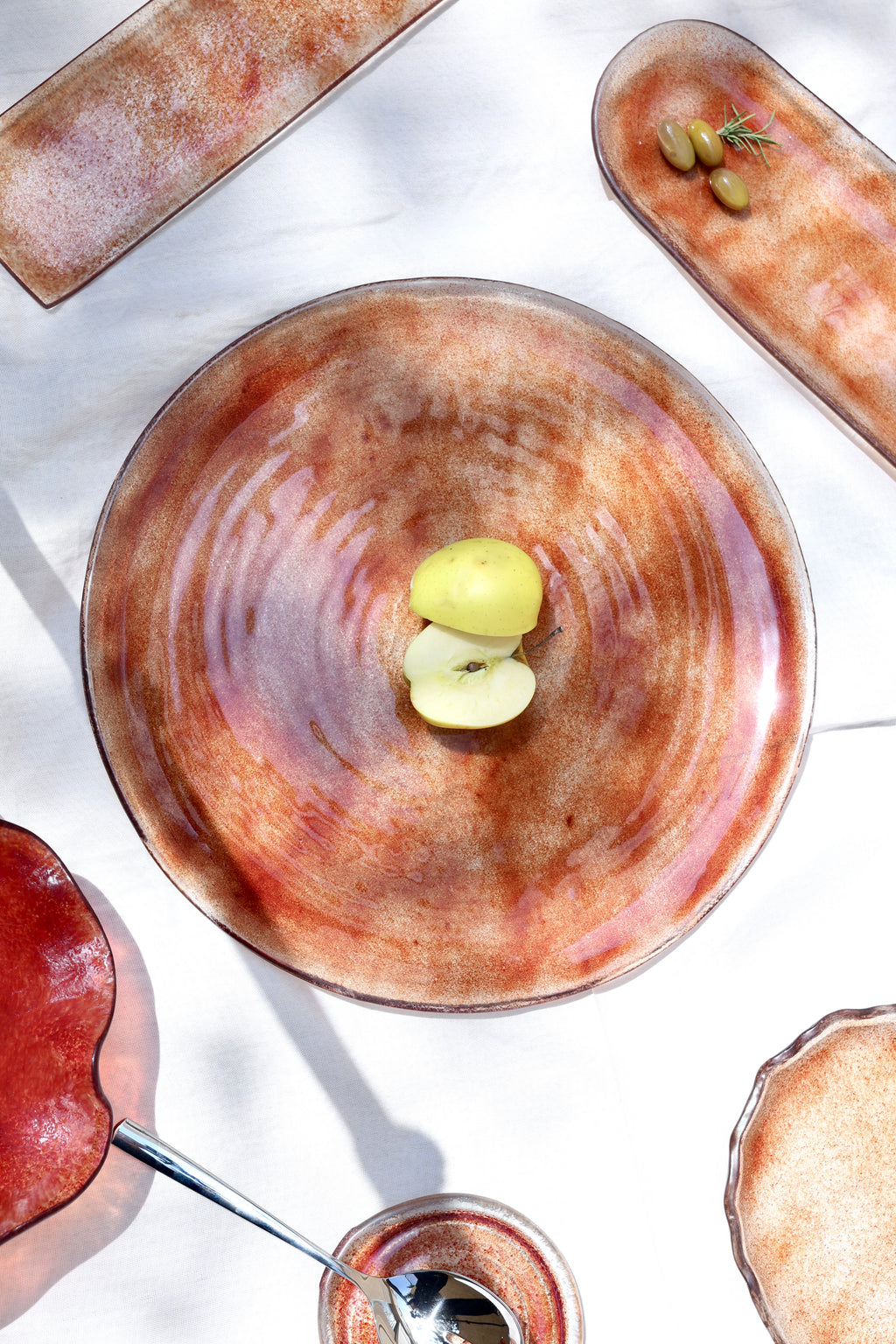 Spiral Flat Round Platter