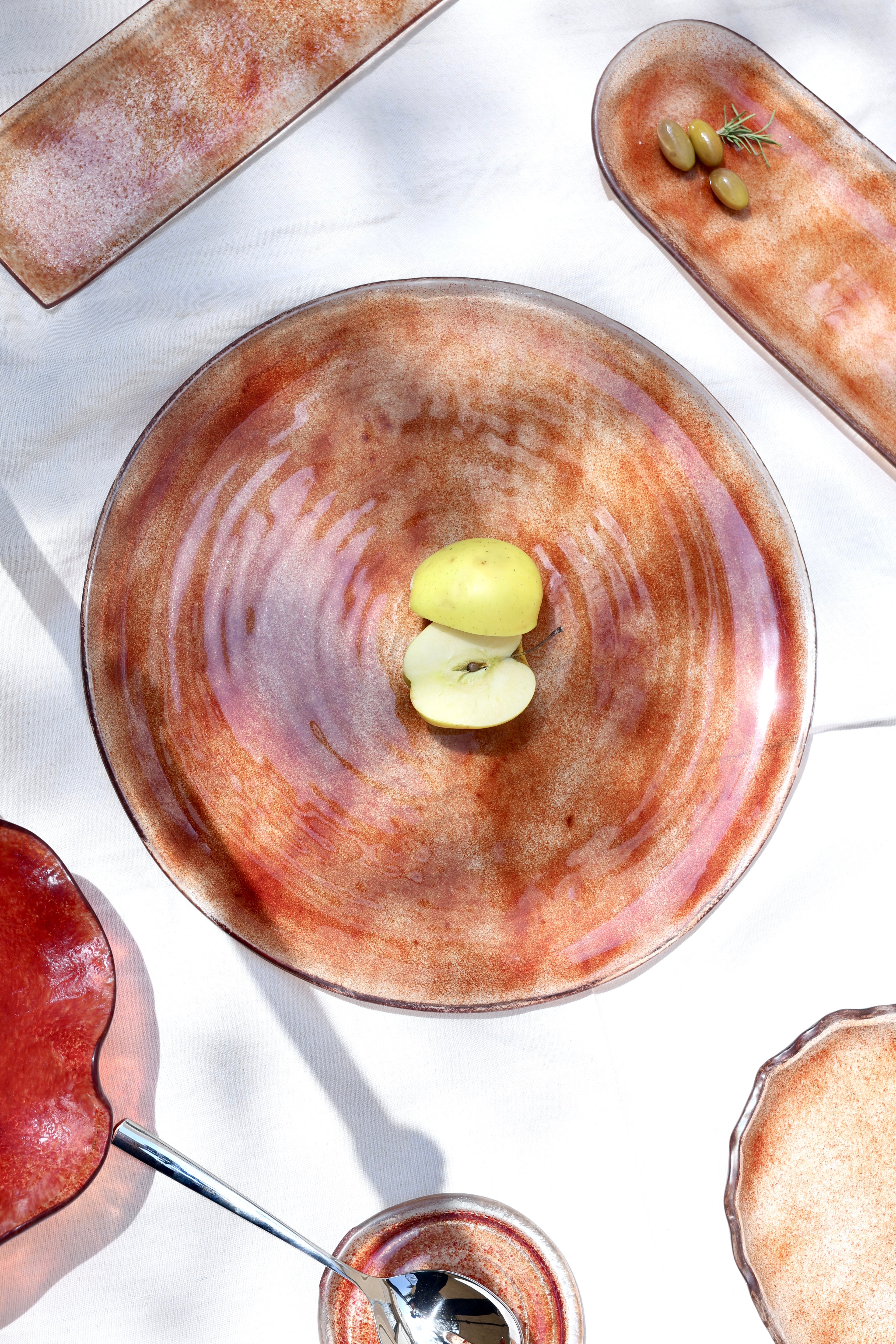 Spiral Flat Round Platter