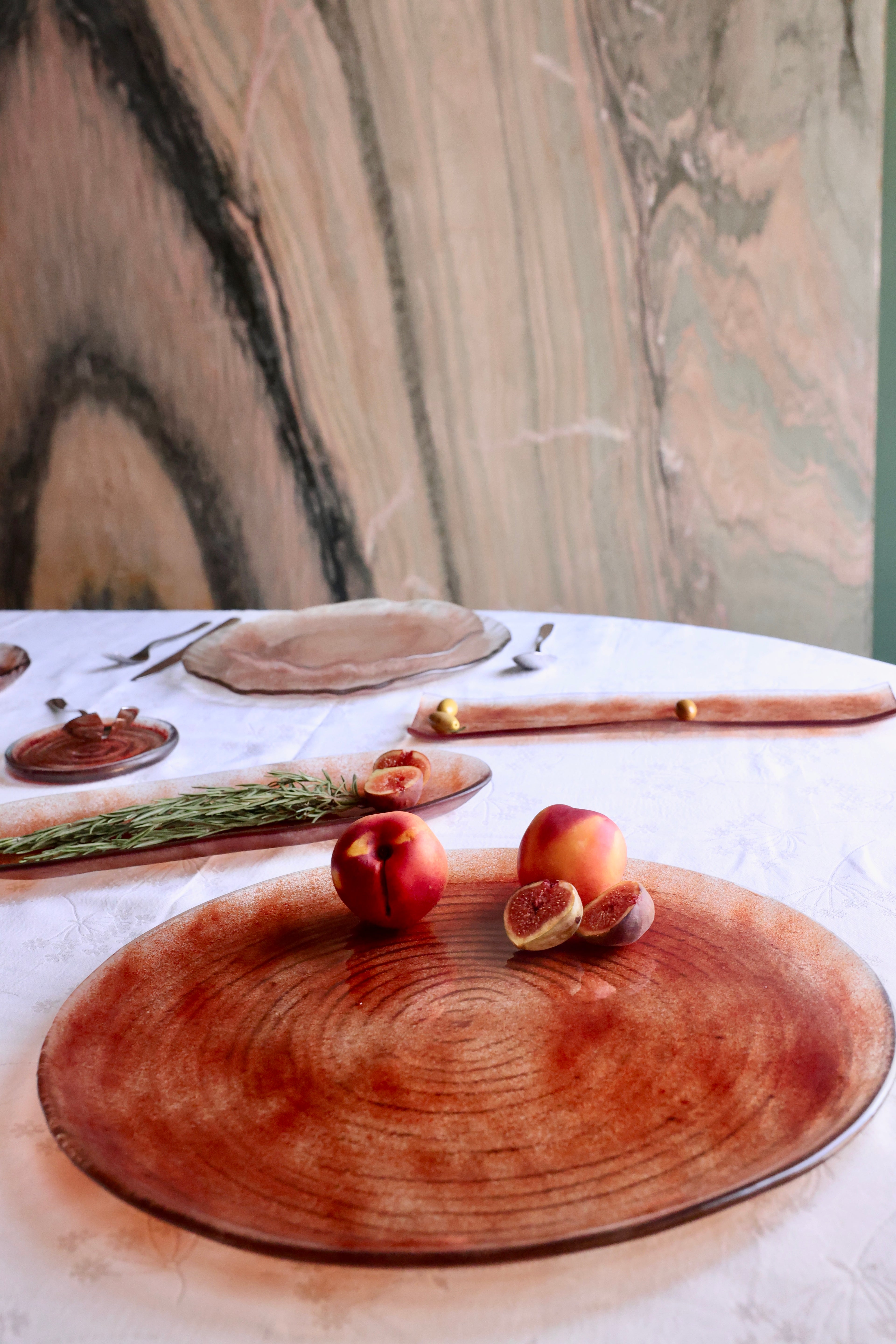 Spiral Flat Round Platter