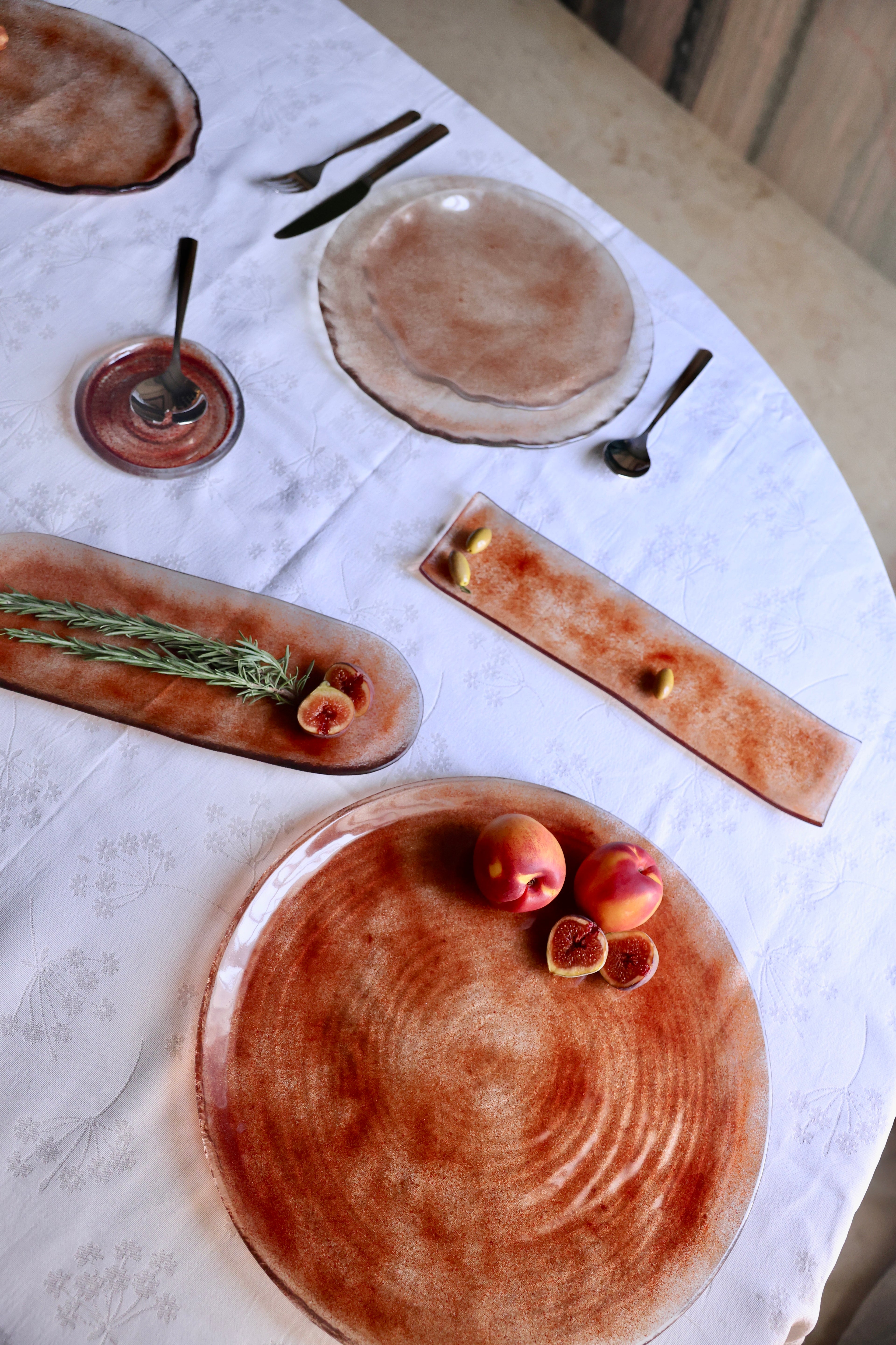 Spiral Flat Round Platter